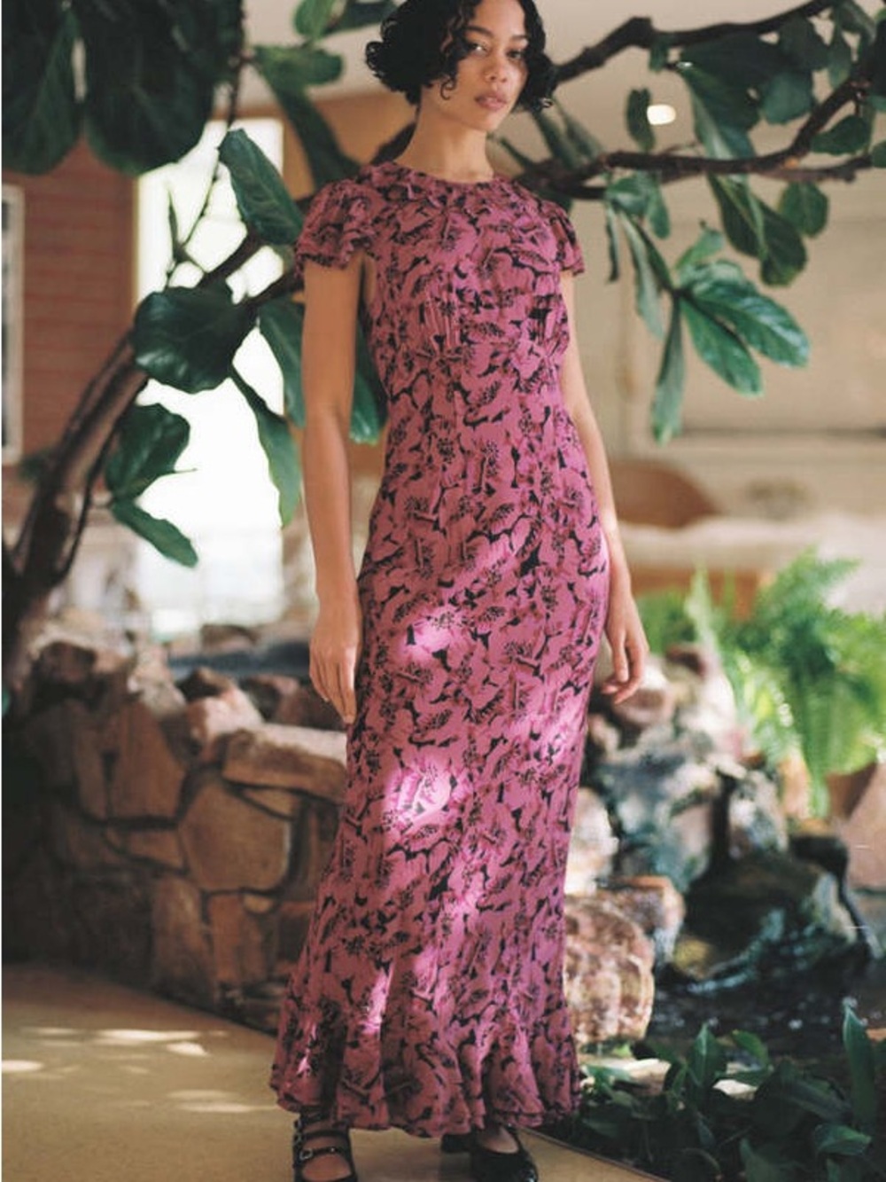 Ciao Lucia “Lili” dress in Petunia berry pink floral